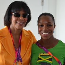 The Prime Minister of Jamaica and Veronica Campbell- Brown