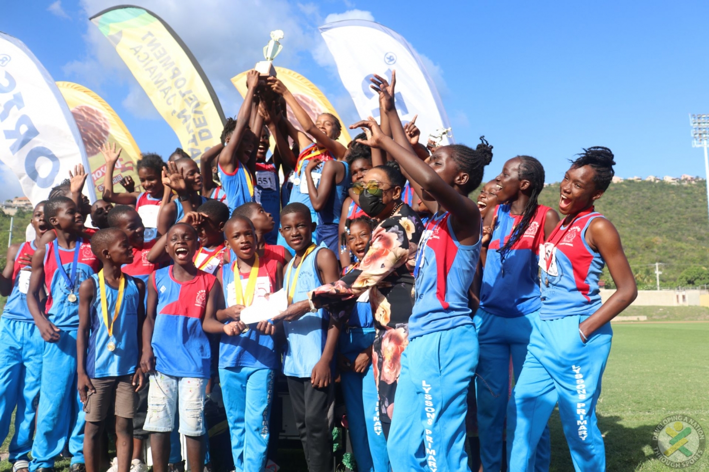 Champions, Lyssons Primary School - Trophy & A Cheque