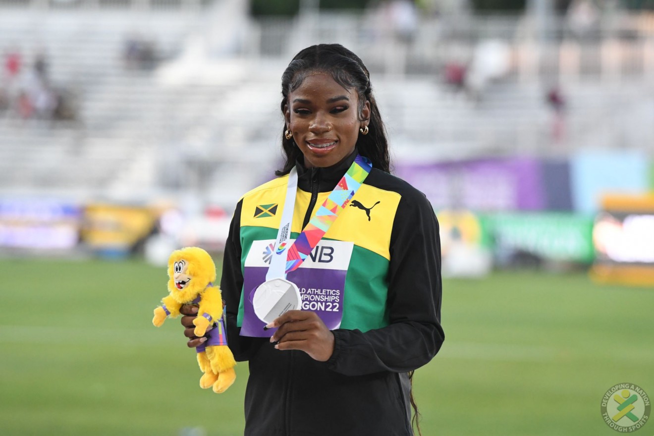 Britany Anderson 100M Hurdles Silver Medalist