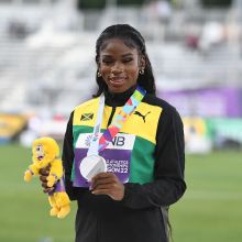 Britany Anderson 100M Hurdles Silver Medalist