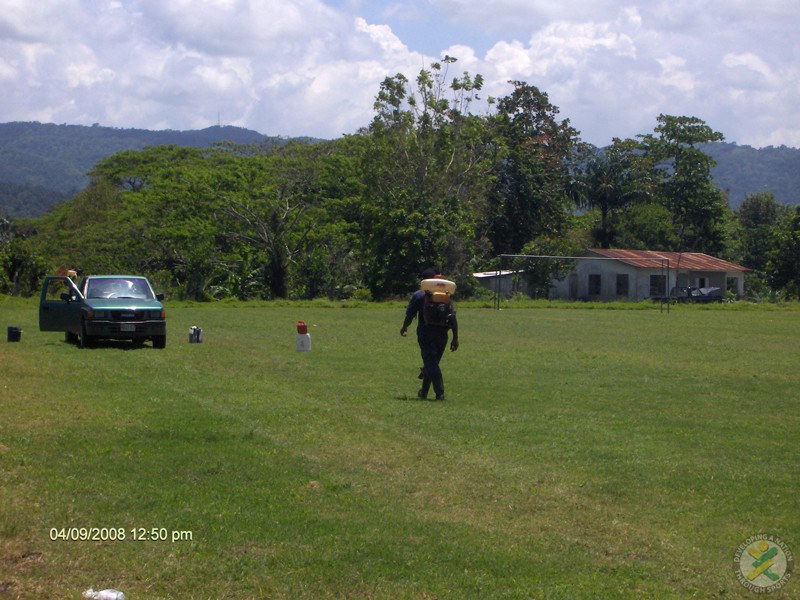 Eden garden Park, St. Mary JA (being sprayed)