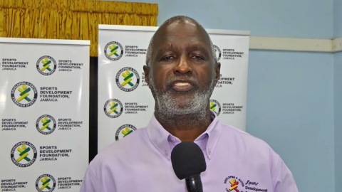 Cheque handover to Jamaica Table Tennis Association